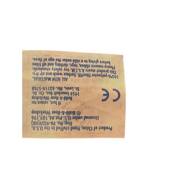 Build A Bear Kids Blue Peace & Friendship Stuffed Bear Plush Toy One Size - Picture 8 of 8